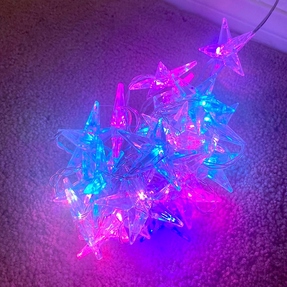 IKEA Kilometer LED color changing star lights 28ft